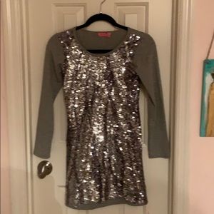 Haven Girl Gray Sequin Dress